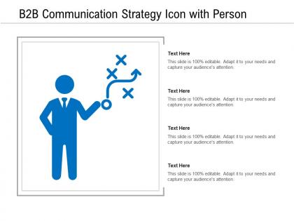 B2b communication strategy icon with person