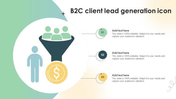 B2C Client Lead Generation Icon