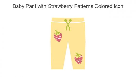 Baby Pant With Strawberry Patterns Colored Icon In Powerpoint Pptx Png And Editable Eps Format