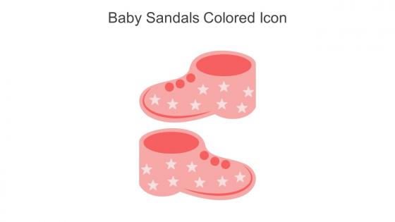 Baby Sandals Colored Icon In Powerpoint Pptx Png And Editable Eps Format