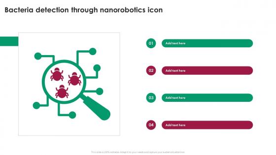 Bacteria Detection Through Nanorobotics Icon Ppt Presentation