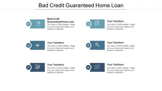 Bad credit guaranteed home loan ppt powerpoint presentation icon layout ideas cpb