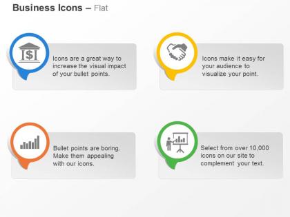 Bank bar graph business deal result analysis ppt icons graphics