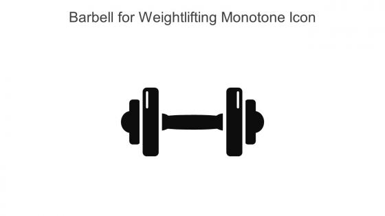 Barbell For Weightlifting Monotone Icon In Powerpoint Pptx Png And Editable Eps Format