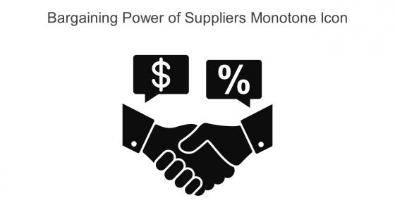 Bargaining Power Of Suppliers Monotone Icon In Powerpoint Pptx Png And Editable Eps Format