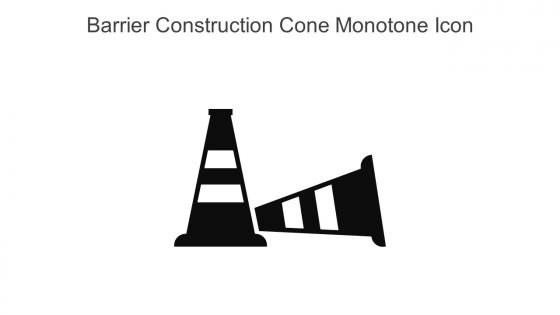 Barrier Construction Cone Monotone Icon In Powerpoint Pptx Png And Editable Eps Format