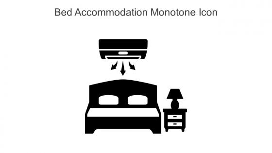Bed Accommodation Monotone Icon In Powerpoint Pptx Png And Editable Eps Format