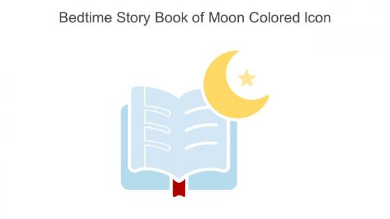 Bedtime Story Book Of Moon Colored Icon In Powerpoint Pptx Png And Editable Eps Format