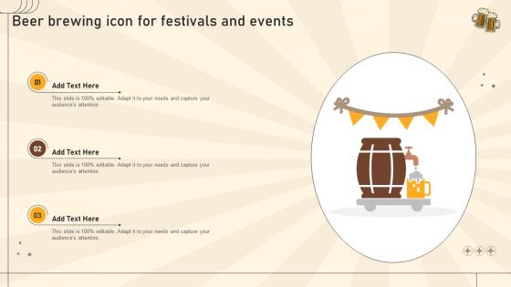 Beer Brewing Icon For Festivals And Events