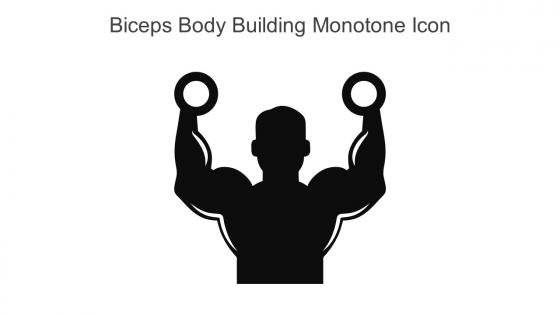 Biceps Body Building Monotone Icon In Powerpoint Pptx Png And Editable Eps Format