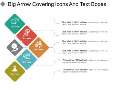 Big arrow covering icons and text boxes