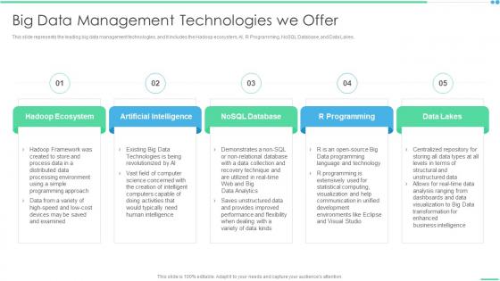 Big Data Management Technologies We Offer Ppt Icon Show