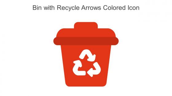 Bin With Recycle Arrows Colored Icon In Powerpoint Pptx Png And Editable Eps Format