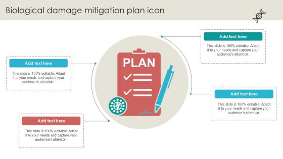 Biological Damage Mitigation Plan Icon Ppt Example