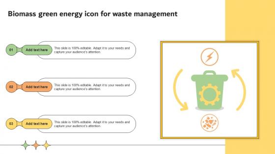 Biomass Green Energy Icon For Waste Management