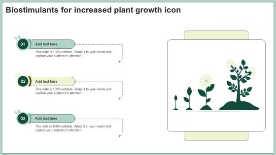 Biostimulants For Increased Plant Growth Icon Ppt Example