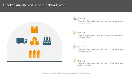 Blockchain Enabled Supply Network Icon