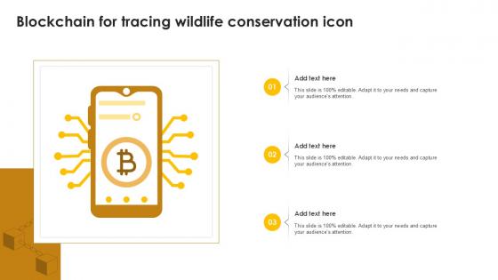 Blockchain For Tracing Wildlife Conservation Icon Ppt Example