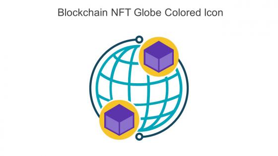 Blockchain NFT Globe Colored Icon In Powerpoint Pptx Png And Editable Eps Format