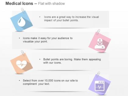 Blood drop ecg and heartbeat on browser ppt icons graphics