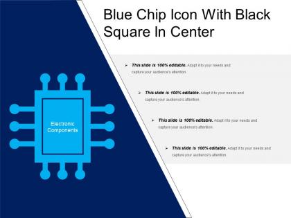 Blue chip icon with black square in center