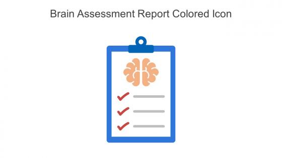 Brain Assessment Report Colored Icon In Powerpoint Pptx Png And Editable Eps Format