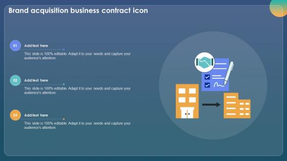 Brand Acquisition Business Contract Icon