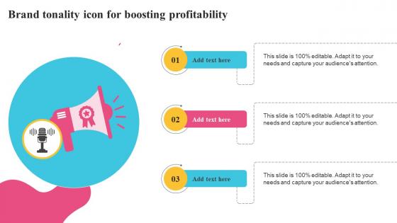 Brand Tonality Icon For Boosting Profitability