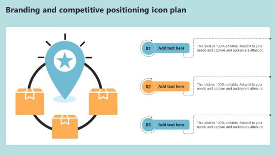 Branding And Competitive Positioning Icon Plan Ppt Template
