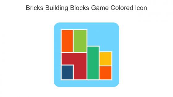 Bricks Building Blocks Game Colored Icon In Powerpoint Pptx Png And Editable Eps Format