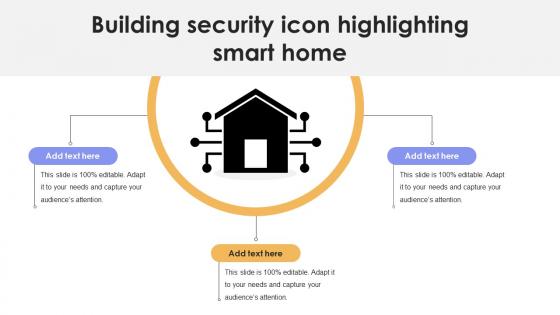Building Security Icon Highlighting Smart Home