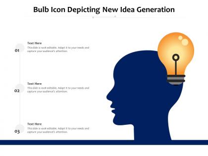 Bulb icon depicting new idea generation