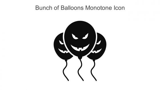 Bunch Of Balloons Monotone Icon In Powerpoint Pptx Png And Editable Eps Format