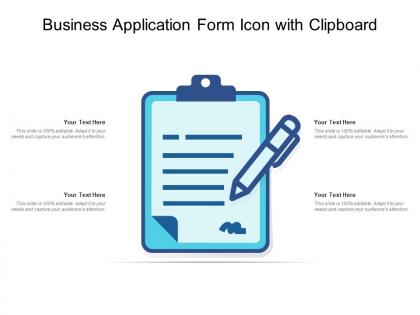 Business application form icon with clipboard