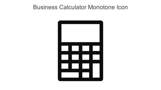 Business Calculator Monotone Icon In Powerpoint Pptx Png And Editable Eps Format