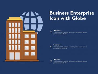Business enterprise icon with globe