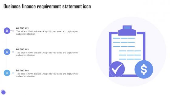 Business Finance Requirement Statement Icon
