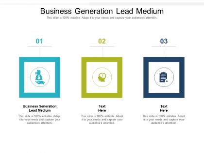 Business generation lead medium ppt powerpoint presentation icon display cpb