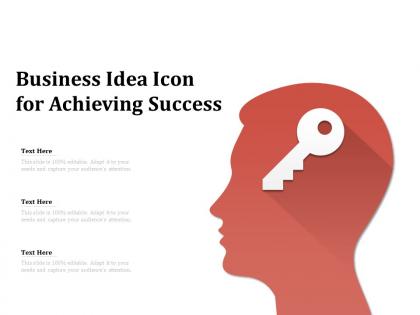 Business idea icon for achieving success