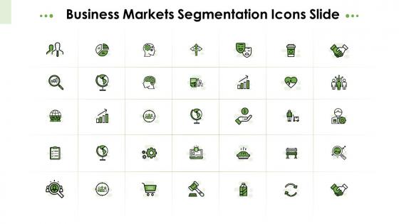 Business markets segmentation icons slide ppt diagrams