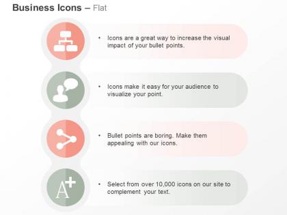 Business network communicating share a plus ppt icons graphics