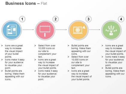 Business news signpost online achievement networking ppt icons graphics