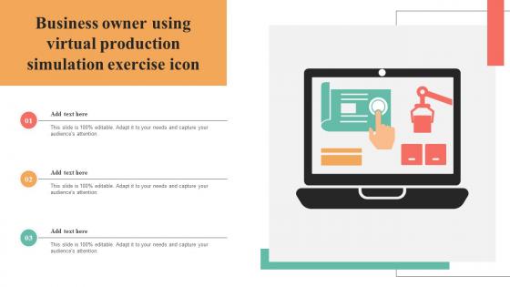 Business Owner Using Virtual Production Simulation Exercise Icon
