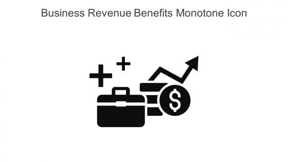 Business Revenue Benefits Monotone Icon In Powerpoint Pptx Png And Editable Eps Format
