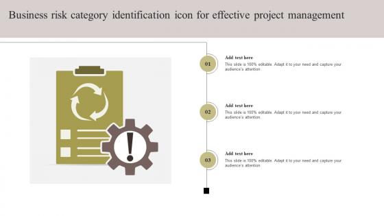 Business Risk Category Identification Icon For Effective Project Management