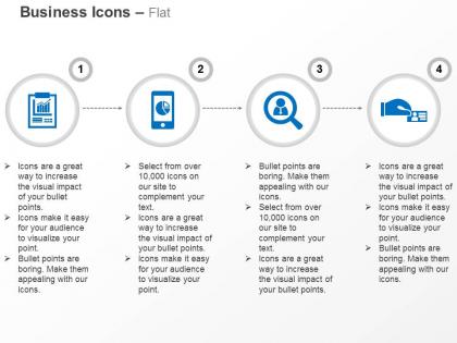 Business sales report mobile apps search deal ppt icons graphics