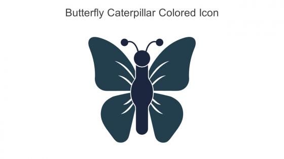 Butterfly Caterpillar Colored Icon In Powerpoint Pptx Png And Editable Eps Format