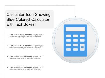 Calculator icon showing blue colored calculator with text boxes