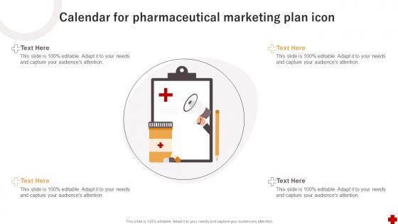 Calendar For Pharmaceutical Marketing Plan Icon