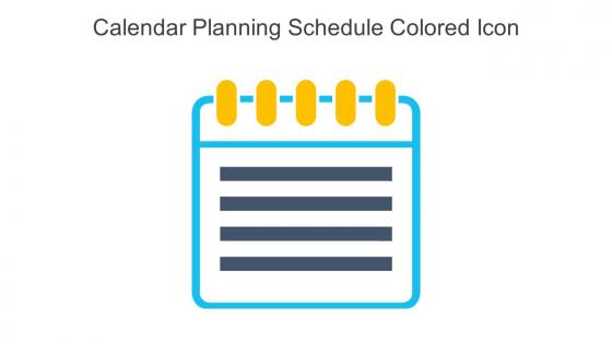 Calendar Planning Schedule Colored Icon In Powerpoint Pptx Png And Editable Eps Format